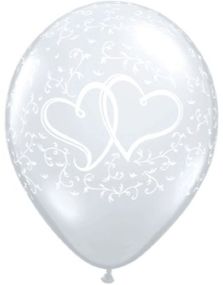50 stk 28 cm - Klare Hjerte Ballonger