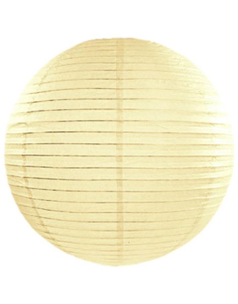 Kremfarget Papirlanterne / Papirlykt 20 cm