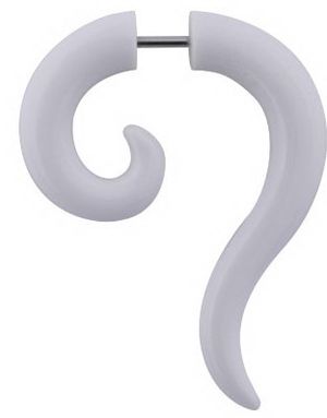 Fake Curl Piercing - Hvit