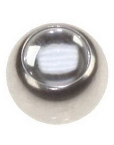 Stålkule med Blank Perle Stein - 6 mm Kule til 1,6 mm Stang