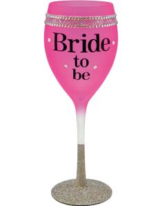 Bride to Be Drinkglass pyntet med Stener