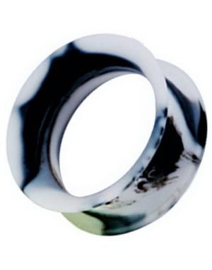 Excentrisk Storm - Hvit, Grå og Svart Piercing Tunnel