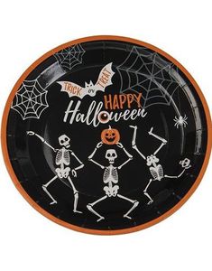 8 stk. Papptallerkener Trick or Treat - Happy Halloween - 23 cm