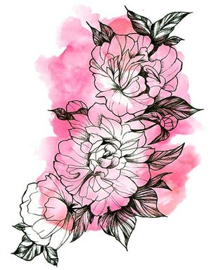 Washed Out Roses (Fake Tattoo)
