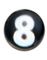 Eight Ball - Svart Dermal Anchor Kule