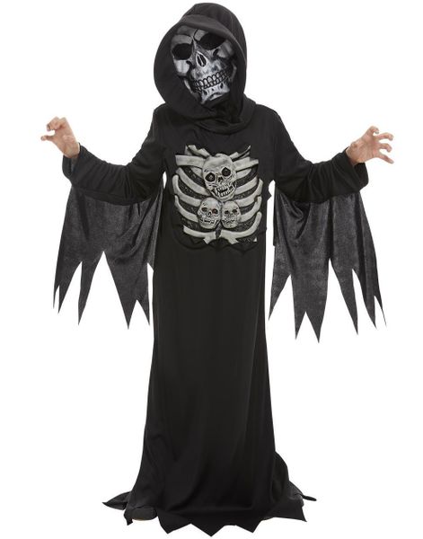 Skjelett Reaper Kostyme til Barn med Maske