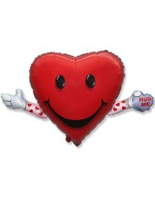 Hug Me - Hjerte Folieballong 65x104 cm