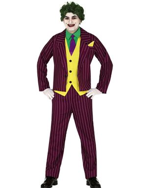 The Joker Inspirert Stripete Herrekostyme