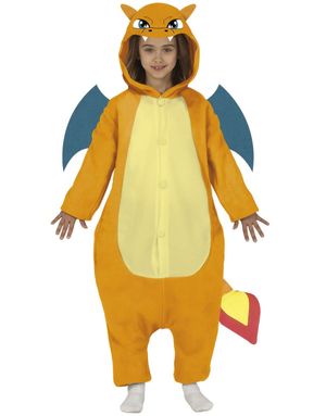 Charizard Inspirert Kigurumi Kostyme til Barn