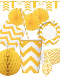 Festpakke for 12 Personer - Gul Chevron