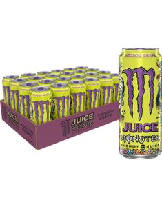 24 stk Monster Energy Voodoo Grape - Helt Brett 24x473 ml (USA Import)