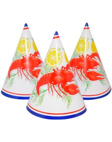 6 stk Partyhatter - Krepsefest