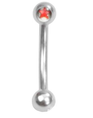 Red Star - 1.2 x 8 mm Øyenbrynspiercing