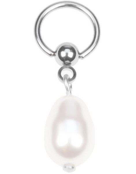 Fabolous Perl White - 1.2 x 8 mm BCR Piercing