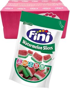 16 stk Fini Sour Watermelon Slices - Sure Vannmelon Vingummibiter - Hel Eske 2,64 kg