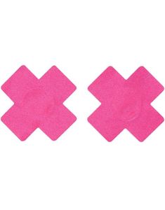 2 stk Rosa Pluss/Kryss Nipple Pasties