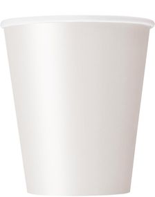 14 stk Hvite Pappkrus 270 ml