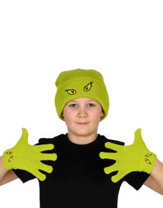 The Grinch - Grønn Lue og Hansker