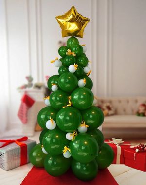 Stort Juletre Ballongbuesett - 66 Ballonger