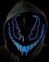 Svart Monstermaske med Blått LED Lys