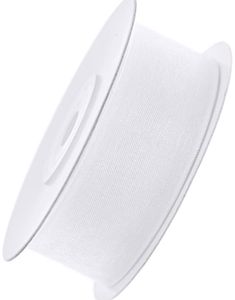 HVITT Chiffonbånd med Shimmer 25 meter x 25 mm