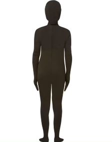 B-VARE! Svart Heldekkende Drakt Barnekostyme 12-14 År