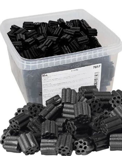 1,8 kg Panda Jumbo Licorice - Søt Myk Revolverlakris i Eske
