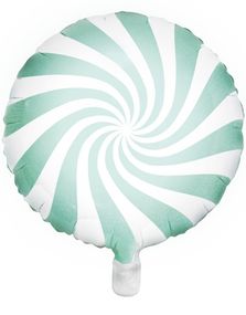 Mintgrønn Candy Mønstret Folieballong 45 cm