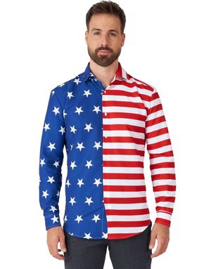 USA Flagg Skjorte til Herre - Suitmeister
