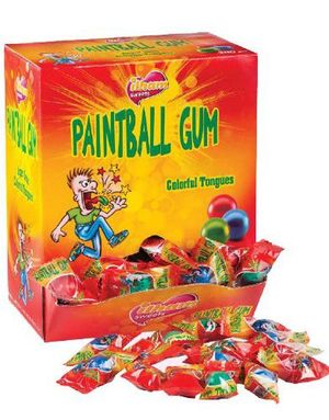 200 stk Paintball Gums -Tungefargende Tyggegumikuler - Hel Eske 920 gram