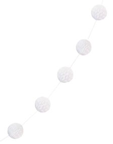 Hvitt Honeycomb Girlander 213 cm