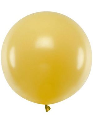 Gullfarget Pastellfarget Rund JUMBO Ballong 60 cm