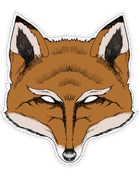 Woodland Fox - 26x28 cm Pappmaske