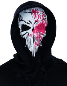 Svart Maske med Hette - Blodig Reaper