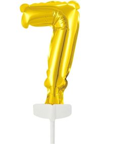 7 tall Kaketopper folieballong 13 cm - Gull