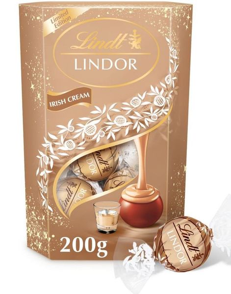 Lindt Lindor Irish Cream - Trøffelsjokolade med Irish Cream Fyll 200 gram