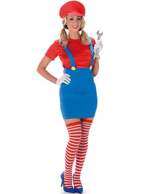 B-VARE! Mario Inspirert Damekostyme - S