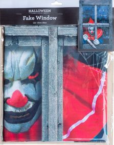 Killer Clown - Vindus Dekorasjon 120x80 cm