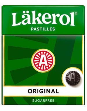 Läkerol Original Sugarfree / Sukkerfrie Pastiller med Lakrissmak 25 gram