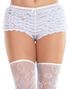 Tanga Boyshorts med Blondevolanger – Hvit