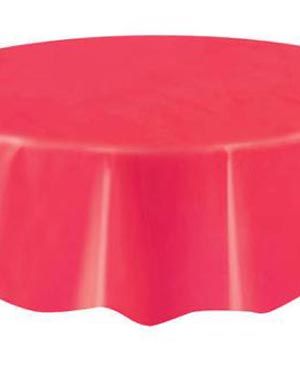 Rød Rund Plastduk 213 cm