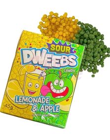 Dweebs Sour Candy - Knasende Godteri med Lemonade og Eplesmak 45 gram