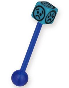 Diffrent Faces Blue - Tungepiercing