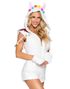 Cuddly Llama - Lama Bodysuit Kostyme til Dame med Hette