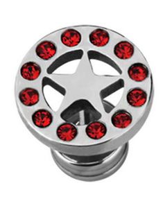 Diamond Red Star - Fake Piercing