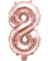 JUMBO Rose Gullfarget Tallballonger 0-9 - 86 cm