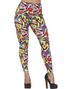 Fargerike 90's Leggings til Dame - Medium