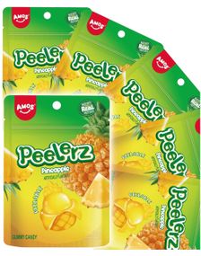 1792540800_124 stk Peelerz Gummy Pinapple - Skrellbart Gelegodteri med Ananassmak - Hel Eske 1,56 kg