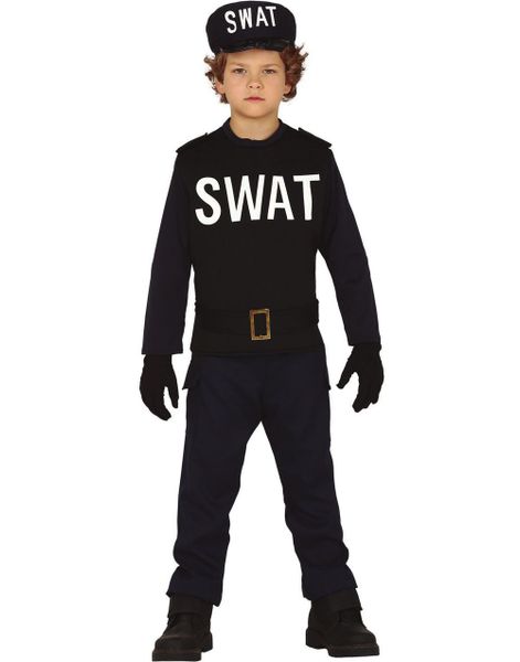 SWAT Politi Barnekostyme