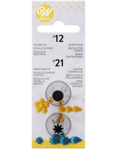 2 stk Sprøytetupper #12 og #21 - Wilton